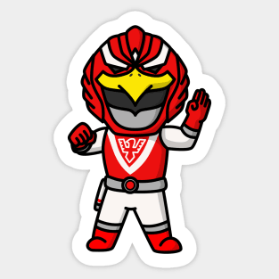 Red Falcon Choujuu Sentai Liveman Chibi Style Kawaii Sticker